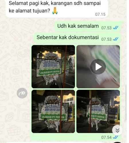 Pengiriman Papan Bunga Selamat Domas Pontang
