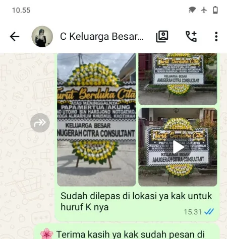 Pengiriman Papan Bunga Duka Domas Pontang